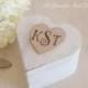 Ring Bearer Box with ring bearer pillow, personalized heart box