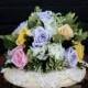 Wedding Cake Topper, Wedding Cake Decoration, Preserved Rose Cake Decoration, Lilac, Peach, Pink and Yellow Rose Cake Topper, Cake Decor