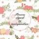 Wedding Floral Clip Art, Hand Illustrated Digital Flowers , Flower and Laurel Clip Art, PNG Flower Clip Art,  Wreath flower