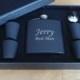 3 Personalized Black Flask Gift Sets  -  Great gifts for Best Man, Groomsmen, Father of the Groom, Father of the Bride