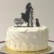 DOG + BRIDE + GROOM Personalized Silhouette Wedding Cake Topper + Pet Dog Mr & Mrs Monogram Wedding Cake Topper Bride and Groom Cake Topper
