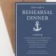 Nautical Rehearsal Dinner Invitation, Bridal Shower or Engagement Dinner Invitation