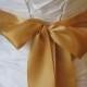 Double Face Antique Gold Satin Ribbon, 2.25 Inch Wide, Ribbon Sash Dark Gold, Bridal Sash, Wedding Belt, 4 Yards