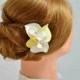 Ivory / yellow hair flower Ivory fascinator Bridal headpiece Wedding Hair comb Wedding hair accessories