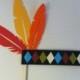 Native headband on a stick, party photo props, photo booth props,  photo prop