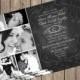 Chalkboard Wedding Invitation, Photo, Card, Digital Print, Printable