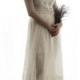 Custom Made Retro Design White Floor Length Chiffon Lace Wedding Dress