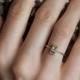 Princess Diamond Ring, Princess Cut Engagement Ring, Diamond Engagement Ring With Pave Diamonds, 0.25 Carat Diamond Ring, 18k Solid Gold