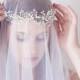 Bridal Hair Accessories, Pearl Crystal Headband, Pearl Bridal Halo, Pearl Bridal Headpiece, Pearl Wedding Hair Accessories, Hair Wreath