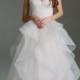 romance sweetheart lace bodice organza ruffles ball gown wedding dress