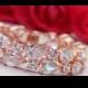 Rose Gold Bridal Bracelet - Rose Gold Bridal Jewelry - Diamond Bracelet - Cuff Bracelet - Bridal Bracelet - Vintage Style Bridal Jewelry
