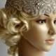 Crystal Rhinestone flapper Gatsby Headband, Wedding bridal Headband Headpiece hair Piece, Halo Bridal Headpiece, 1920s Flapper headband