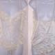 Vintage 80's Lingerie - Creamy White Lace Sheer Teddie - Women's Size Medium Lingerie