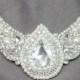 Rhinestone Bridal Statement Necklace- Rhinestones & Pearl Bridal Necklace-Wedding Necklace-Swarovski Necklace-Bridal Jewelry-Pear Rhinestone