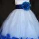 Flower Girl Dress - White Petal Dress - Wedding, Easter, Junior Bridesmaid, Formal Girl Dress, Recital