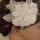 Lace Flower Hair Comb, Bridal Veil, Wedding Veil, Bridal Comb, Face Veil, Birdcage Veil, Blusher veil, Gatsby, Head piec