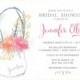 20 Mason Jar Bridal Shower Invitations - Rustic Invitation - Shabby Chic -  Country - PRINTED