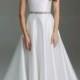 simple plain white sweetheart neckline a line wedding dress