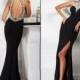 Evening Dresses Mermaid High Split 2015 Fashion Party Beads Crystal Hollow High Neck Black Prom Dresses Gowns Custom Vestido De Fiesta Online with $108.85/Piece on Hjklp88's Store 