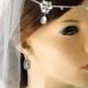 Silver Wedding Bridal Tiara, Kim Kardashian inspired headpiece, Rhinestone Crystal Forehead Bridal Hair Accessories