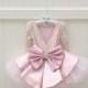 ELLEN DRESS - Flower Girl Dress - Lace Dress - Tea Party Dress - Big Bow Dress - Tutu Dress - Wedding Dress by Isabella Couture