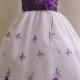 Flower Girl Dresses - PURPLE Embroidery Dress (FD072) - Wedding Easter Junior Bridesmaid - For Children Toddler Kids Teen Girls