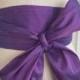 Silk wedding sash, purple bridal obi belt, raw silk waist cincher, engagement party sash belt 