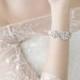 Pearl Cuff Bridal Bracelet Crystal Opal Wedding Bracelet  Statement Bridal Bracelet Ivory White Pearl Wedding Bridal Jewelry