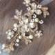Wedding Hair Accessories, Bridal Halo crystal headband, silver wedding hair piece, gold bridal hair accessories, gold loops headband
