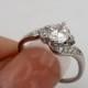 New 14k White Gold Solitaire Engagement CZ Ring size 5.5 (an r1)