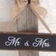 Mr. and Mrs. sign- Outdoor wedding decoration- garden wedding decoration- simple wedding decor- wooden sign with interchangeable greeting