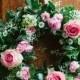 Wreath With Pink Roses