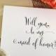 Heart- Will you be my maid of honor card asking maid of honor gift Maid of honor Invitation (Stylish)