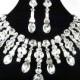Crystal Cleopatra Style Bridal Statement Necklace, Crystal Wedding Necklace, Crystal Evening Necklace