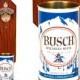Wall Mounted Bottle Opener with Vintage Busch Beer Can Cap Catcher, Great Gift For Groomsmen
