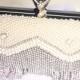 Vintage Style Silver White Pearl Crystal Tassel Evening Clutch Bag Wedding Accessories