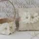 Laced Ring Bearer Pillow and Flower Girl Basket Set - (Custom Made)