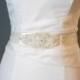 Bridal Sash, Beaded Sash Wedding Dress Sash, Rhinestone Sash, Rhinestone and Pearls Sash Belt Crystals and Satin Tie. A Beautiful Sash
