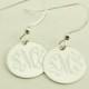Monogrammed Earrings in Sterling Silver for Bridesmaids, Women, Present