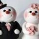 Custom Snowman Wedding Cake Topper