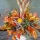 Fall dried flower centerpiece in handmade birch bark vase. For your Autumn woodland wedding.
