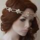 Rhinestone and Pearl headband, Wedding Headband, Bridal Hair Accessory, Lace Wedding Head Piece, Wedding Hair Accessories