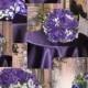 Regency Purple Bridal Bouquet, Silk Purple Wedding Flowers