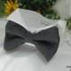 Charcoal Gray Oversized Bow Tie Wingtip Tuxedo Dog Collar~~Dog Tuxedo~Dog Ring Bearer~Dog Bow Tie~Wedding Dog Collar~Free Shipping Within US