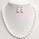 18 Inch Cute White Necklace Set 