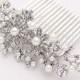 Bridal Hair Piece Crystal Pearl Comb Gatsby Old Hollywood Wedding Rhinestone Silver Headpiece Jewelry Hair Accessory
