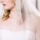 Wedding veil, Lace veil, Juliet Cap Veil, two tier cap veil with beaded appliques in waltz length, soft tulle