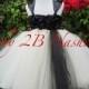 Black and Ivory  Flower Girl Dress  Wedding Flower Girl Dress All Sizes Girls
