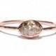 Rough Diamond Ring - Solid Rose Gold Ring -Engagement Ring -Thin Gold Ring -Diamond Gold Ring -Bridal ring -Rough Stone Ring -Ready To Ship!