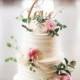 Love Gold Script Wedding Cake Topper